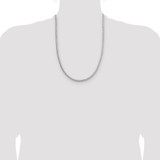 Sterling Silver Rhodium-plated 3.8mm Diamond-cut Round Franco Chain - QF-36B1264E-3069