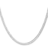 Sterling Silver Rhodium-plated 3.8mm Flat Curb Chain - QL-74AF71DE-8308