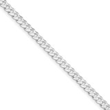 Sterling Silver Rhodium-plated 3.8mm Flat Curb Chain (100 inch Spool)
