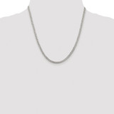 Sterling Silver Rhodium-plated 3.8mm Pav‚ Curb Chain - QC-8C0ABF0B-1253