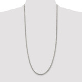Sterling Silver Rhodium-plated 3.8mm Pav‚ Curb Chain - QC-E3C6C67C-4374