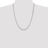 Sterling Silver Rhodium-plated 3.95mm Beveled Oval Cable Chain - QC-34F9B723-6011