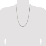 Sterling Silver Rhodium-plated 3.95mm Beveled Oval Cable Chain - QC-CC08F62E-5592