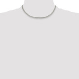 Sterling Silver Rhodium-plated 3.9mm Double Diamond-cut Curb Chain - QD-12DA9852-5707