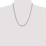 Sterling Silver Rhodium-plated 3.9mm Double Diamond-cut Curb Chain - QD-341CB104-1730