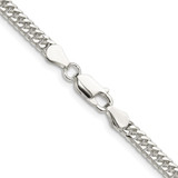 Sterling Silver Rhodium-plated 3.9mm Double Diamond-cut Curb Chain - QD-B69AA045-6297