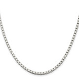Sterling Silver Rhodium-plated 3mm Box Chain - QB-E32EBA21-2898