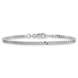 Sterling Silver Rhodium-plated 3mm Curb Chain - QC-0456F95B-3989