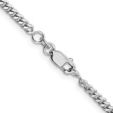 Sterling Silver Rhodium-plated 3mm Curb Chain - QC-F51D81F5-3905