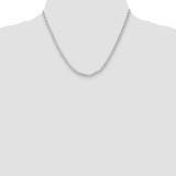 Sterling Silver Rhodium-plated 3mm Flat Anchor Chain - QA-8264C988-4029