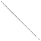 Sterling Silver Rhodium-plated 3mm Flat Anchor Chain - QA-85AEA3DD-7991