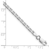 Sterling Silver Rhodium-plated 3mm Flat Anchor Chain - QA-85AEA3DD-7991