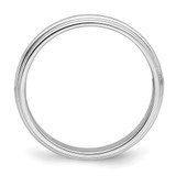 Sterling Silver Rhodium-plated 3mm Half Round Milgrain Size 10.5 Band