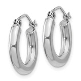 Sterling Silver Rhodium-plated 3mm Round Hoop Earrings - QE-70F8E9D2-2129