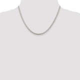 Sterling Silver Rhodium-plated 3mm Round Spiga Chain - QS-1487CB2F-5259