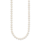 14k 5-6mm White Near-Round Freshwater Cultured Pearl 28 inch Necklace