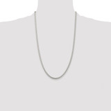 Sterling Silver Rhodium-plated 3mm Round Spiga Chain - QS-6B388E74-5086