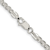 Sterling Silver Rhodium-plated 3mm Round Spiga Chain - QS-C3084C4D-8081