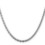 Sterling Silver Rhodium-plated 3mm Solid Rope Chain - QD-36007C8C-3237