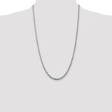 Sterling Silver Rhodium-plated 3mm Solid Rope Chain - QD-456E744A-5219