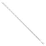 Sterling Silver Rhodium-plated 4.0mm D/C Flat Anchor Curb Chain - QF-36224E96-6521