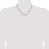 Sterling Silver Rhodium-plated 4.0mm D/C Square Franco Chain - QQ-01D2B0BC-7647