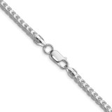 Sterling Silver Rhodium-plated 4.0mm D/C Square Franco Chain - QQ-8577435D-4014