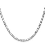 Sterling Silver Rhodium-plated 4.0mm D/C Square Franco Chain - QQ-E725101A-4965