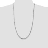 Sterling Silver Rhodium-plated 4.25mm Diamond-cut Rope Chain - QD-336A2A93-1015