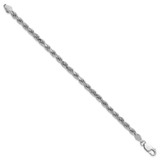 Sterling Silver Rhodium-plated 4.25mm Diamond-cut Rope Chain - QD-40776F2D-5020