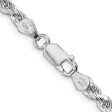 Sterling Silver Rhodium-plated 4.25mm Diamond-cut Rope Chain - QD-A4B0FC18-4546