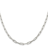 Sterling Silver Rhodium-plated 4.25mm Elongated Open Link Chain - QF-4904EB2C-7785