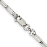 Sterling Silver Rhodium-plated 4.25mm Elongated Open Link Chain - QF-B86450A0-8354