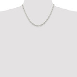 Sterling Silver Rhodium-plated 4.25mm Elongated Open Link Chain - QF-F91207B9-4889