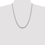 Sterling Silver Rhodium-plated 4.3mm Solid Rope Chain - QD-5068EF6E-9594