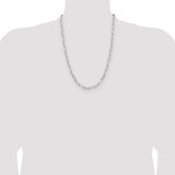 Sterling Silver Rhodium-plated 4.4mm D/C Paperclip Chain - QD-402E2B68-4188