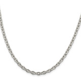 Sterling Silver Rhodium-plated 4.5mm Cable Chain - QC-6B80D421-7328