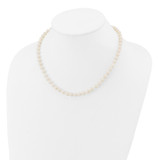 14k 5-6mm White Round Akoya Saltwater Cultured Pearl 16 inch Necklace - PL-733641C5-9967