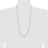 Sterling Silver Rhodium-plated 4.5mm Concave Beveled Curb Chain - QC-23BE8627-7885