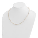 14k 5-6mm White Round Akoya Saltwater Cultured Pearl 18 inch Necklace - PL-3EBB2EC2-5998