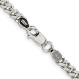 Sterling Silver Rhodium-plated 4.5mm Curb Chain - QC-CCE2BC29-3336