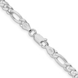 Sterling Silver Rhodium-plated 4.5mm Figaro Chain - QF-0A257D1C-9593