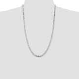 Sterling Silver Rhodium-plated 4.5mm Figaro Chain - QF-8664599A-8804