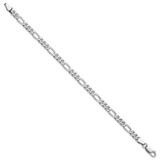 Sterling Silver Rhodium-plated 4.5mm Figaro Chain - QF-CE965C89-7901