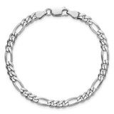 Sterling Silver Rhodium-plated 4.5mm Figaro Chain - QF-D33D8BA5-2646