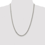 Sterling Silver Rhodium-plated 4.5mm Pav‚ Curb Chain - QC-3EA3C54E-9408