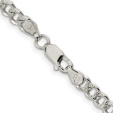 Sterling Silver Rhodium-plated 4.5mm Pav‚ Curb Chain - QC-44E8E14F-7194