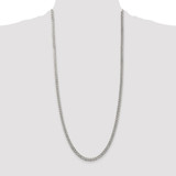 Sterling Silver Rhodium-plated 4.5mm Pave Curb Chain - QC-56FB1EFF-8849