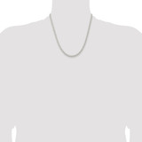 Sterling Silver Rhodium-plated 4.5mm Solid Rope Chain - QD-F347F082-2751