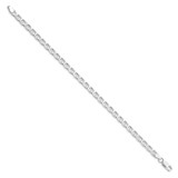 Sterling Silver Rhodium-plated 4.65mm D/C Flat Anchor Curb Chain - QF-733F2C16-6440